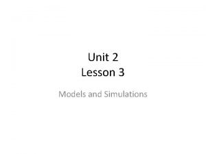 Math models unit 2 lesson 1