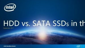 HDD vs SATA SSDs in th September 2017