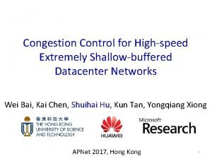 Congestion Control for Highspeed Extremely Shallowbuffered Datacenter Networks