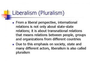 Assumption of liberalism
