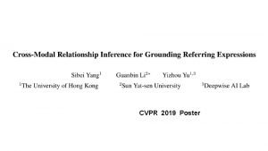CVPR 2019 Poster Task Grounding referring expressions is