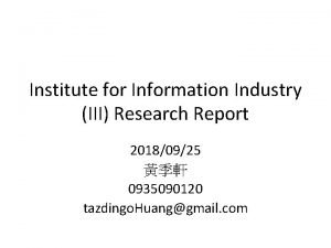 Institute for information industry