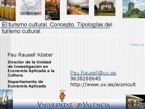 Que es turismo cultural