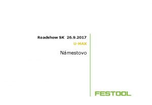 Roadshow SK 26 9 2017 UMAX Nmestovo Ponuka