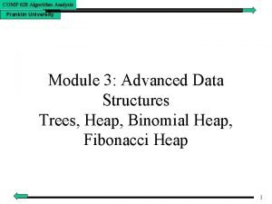 COMP 620 Algorithm Analysis Franklin University Module 3