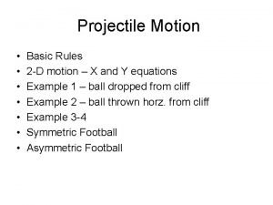 Projectile motion rules