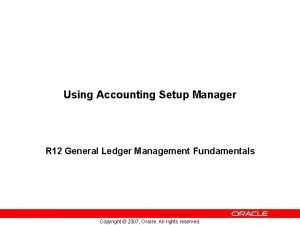 Secondary ledger in oracle r12