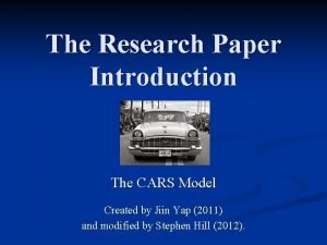 Cars introduction model