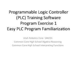 Plc training software