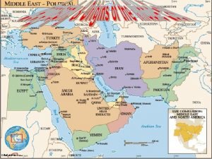 Name the three peninsulas of the middle east