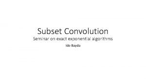 Subset convolution