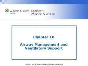 Chapter 10 airway management