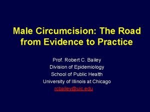 Male Circumcision The Road from Evidence to Practice