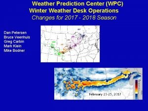 Wpc probabilistic winter precipitation guidance
