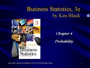 Business Statistics 3 e by Ken Black Chapter