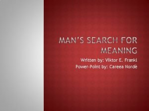 Powerpoint viktor frankl