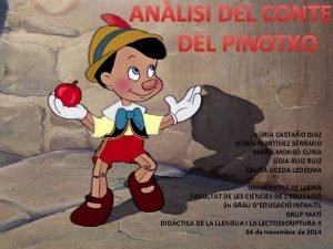 ANLISI DEL CONTE DEL PINOTXO NRIA CASTAO DIAZ