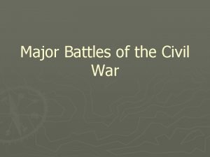 Major Battles of the Civil War Norths Fighting