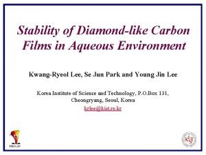 Stability of Diamondlike Carbon Films in Aqueous Environment