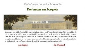 Chefsdoeuvre des jardins de Versailles Des bassins aux