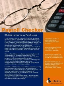 Payroll Checker Efficinte controle van uw Payroll proces