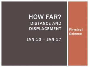 What is the difference of distance and displacement