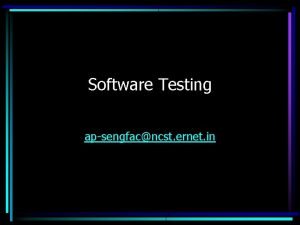 Software Testing apsengfacncst ernet in Content Essence Terminology