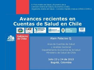 IV Foro Andino de Salud y Economa de