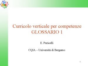 Curricolo verticale e orizzontale