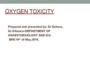 Oxygen toxicity