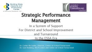 Strategic management performance system