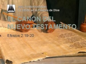 2 do Punto Doctrinal La Biblia es la