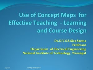 Use of Concept Maps for Effective Teaching Learning