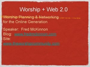 Worship planner online