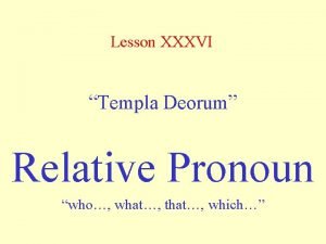 Whats a relative pronoun