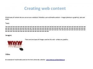 Types of web content