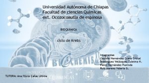 Universidad Autnoma de Chiapas Facultad de ciencias Qumicas