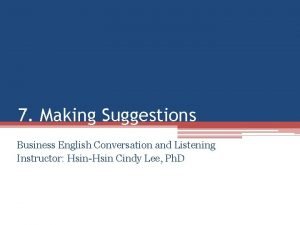 Business english conversation