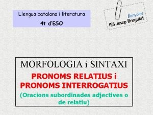 Pronoms relatius