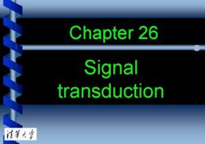 Chapter 26 Signal transduction 26 1 Introduction 26