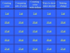 Counting Ways to show coins same amount with