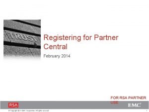 Rsa partner central