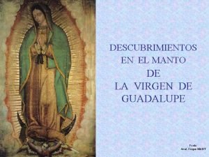 DESCUBRIMIENTOS EN EL MANTO DE LA VIRGEN DE