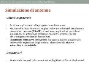 Percorso di alternanza scuolalavoro a cura di INAF