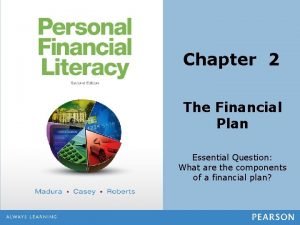 Chapter 2 the financial plan