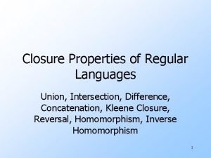 Regular languages closure properties