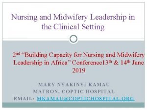 Nursing and Midwifery Leadership in the Clinical Setting