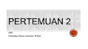 Oleh Fransiskus Panca Juniawan M Kom Jiwa kewirausahaan