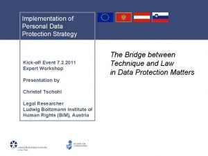 Implementation of Personal Data Protection Strategy Kickoff Event