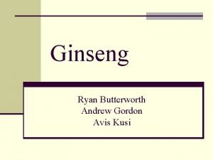 Ginseng avis